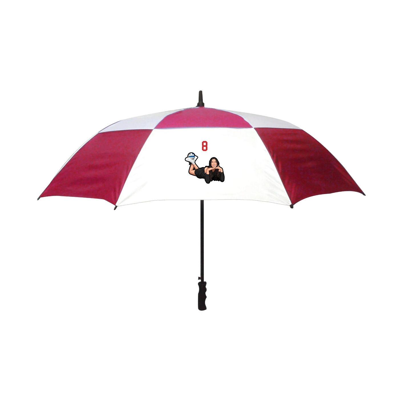 Golf Umbrella — Number Top in Red