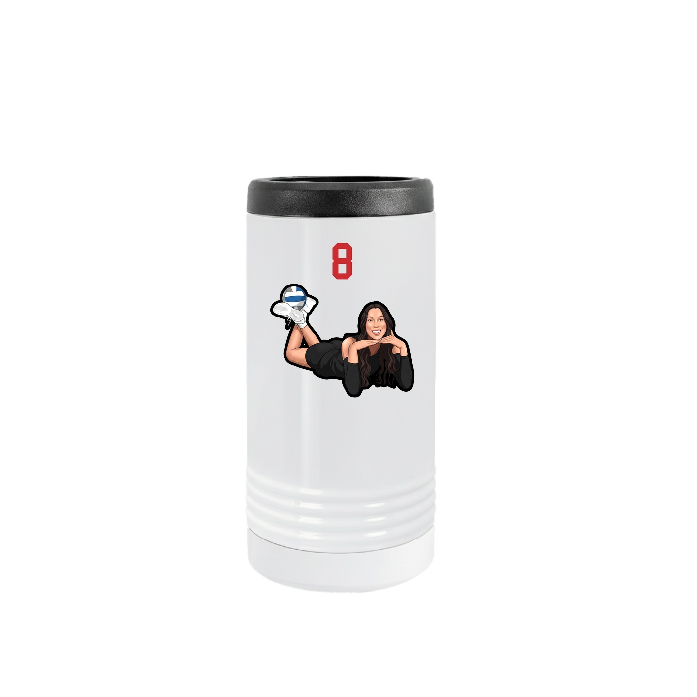 Slim Beverage Holder — Number Top in White