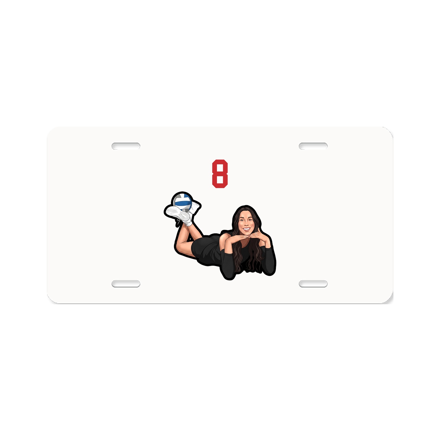 License Plate — Number Top in Classic