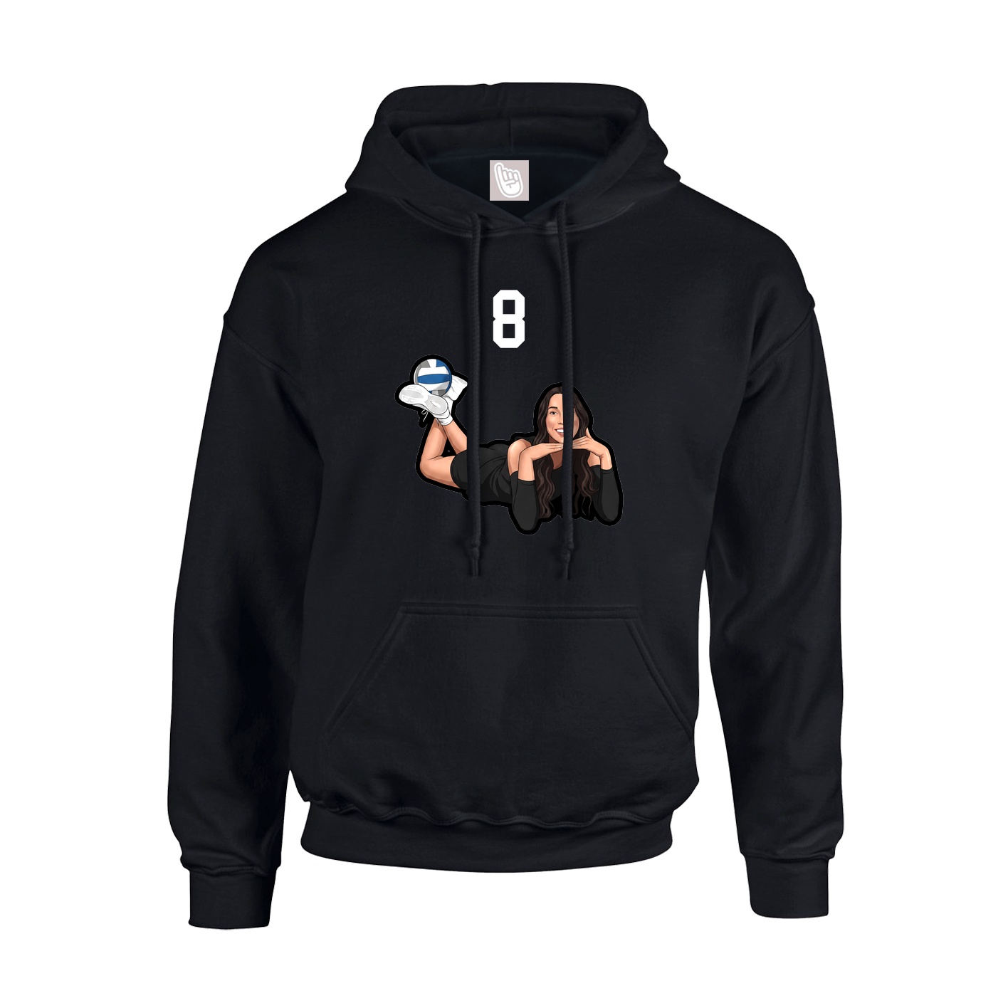 Youth Hoodie — Number Top in Black