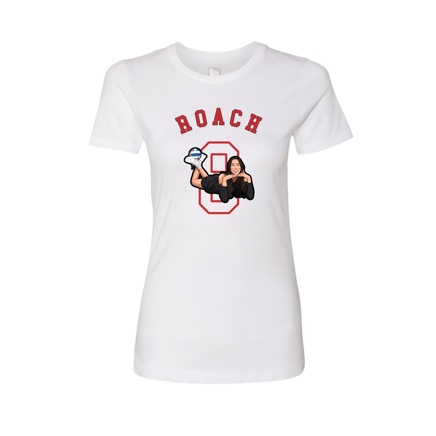 Fitted Women's Tee — Shirsey Arch in White