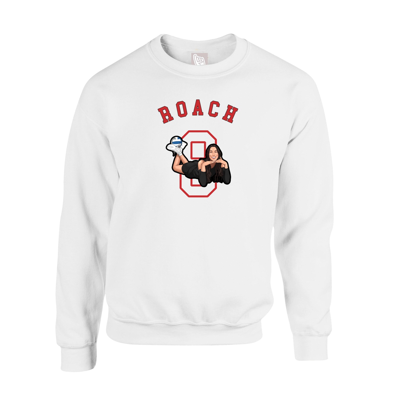 Fleece Crew — Shirsey Arch in White