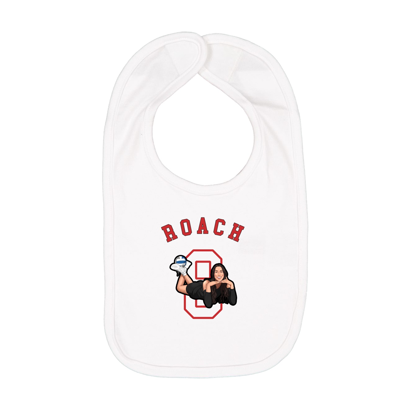 Infant Bib — Shirsey Arch in White