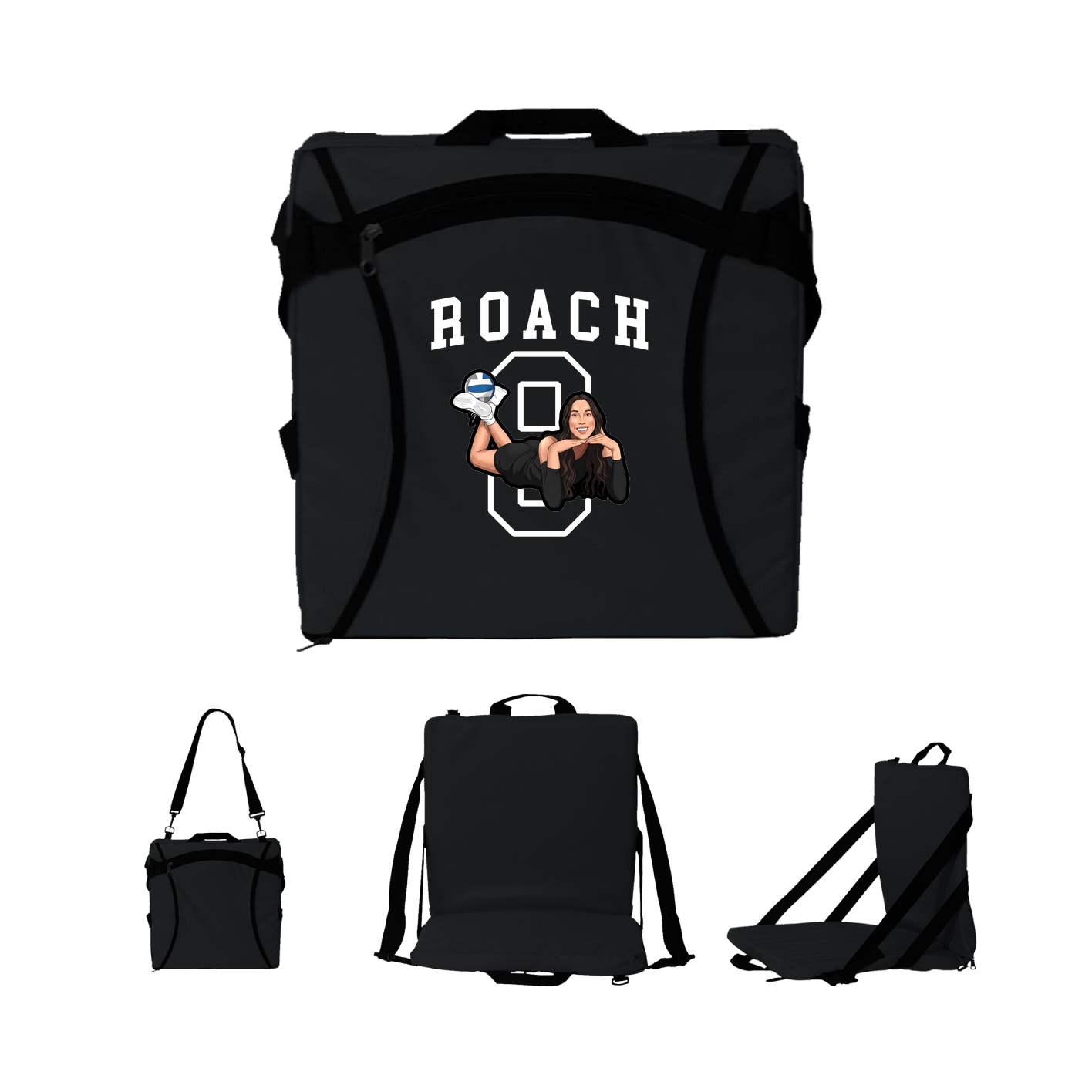 Folding Stadium Seat — Shirsey in Black