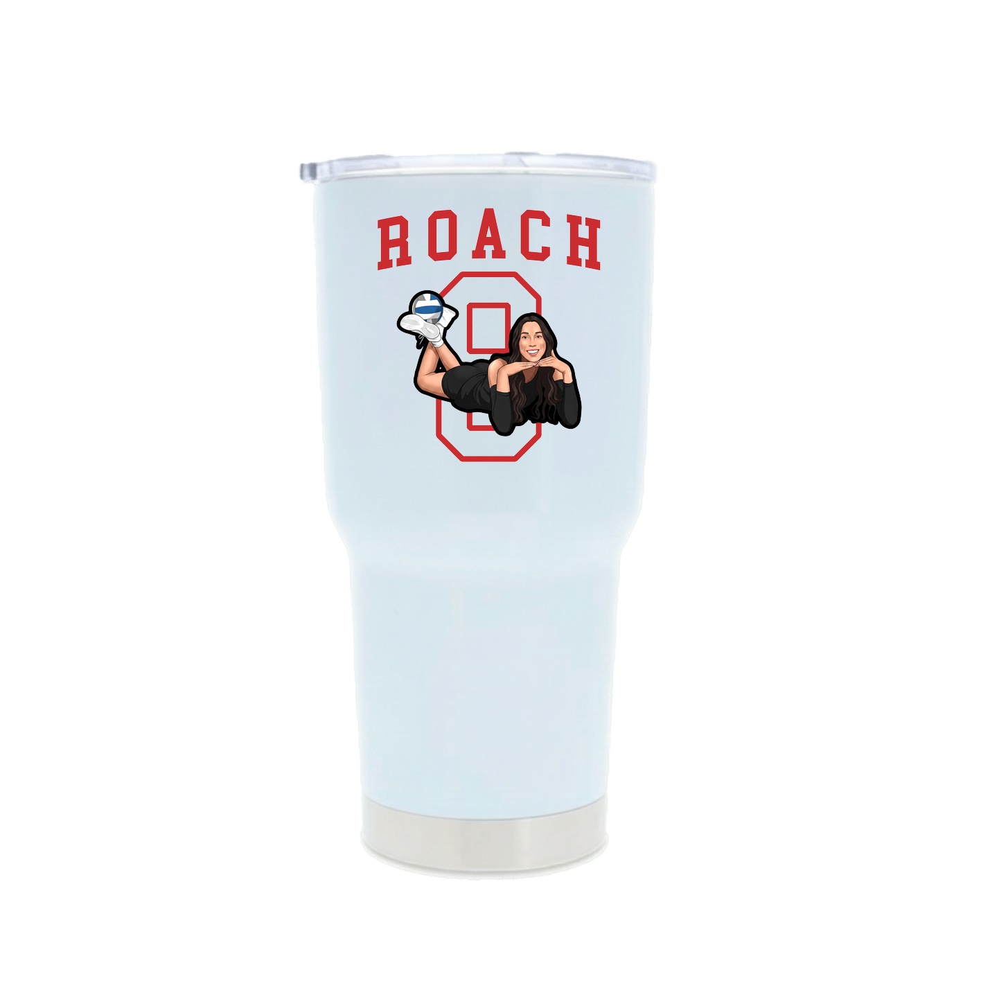 30oz Stainless Steel Tumbler — Shirsey in White