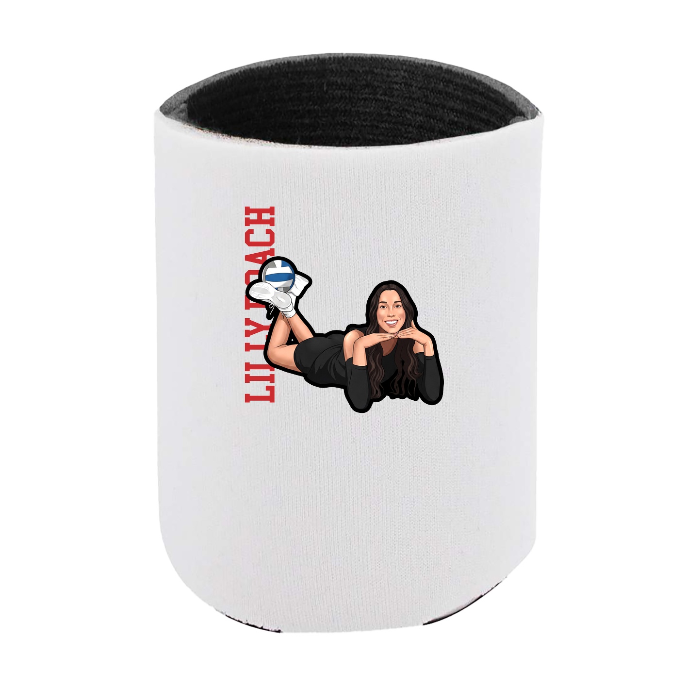 Can Holder — Name Vertical in White
