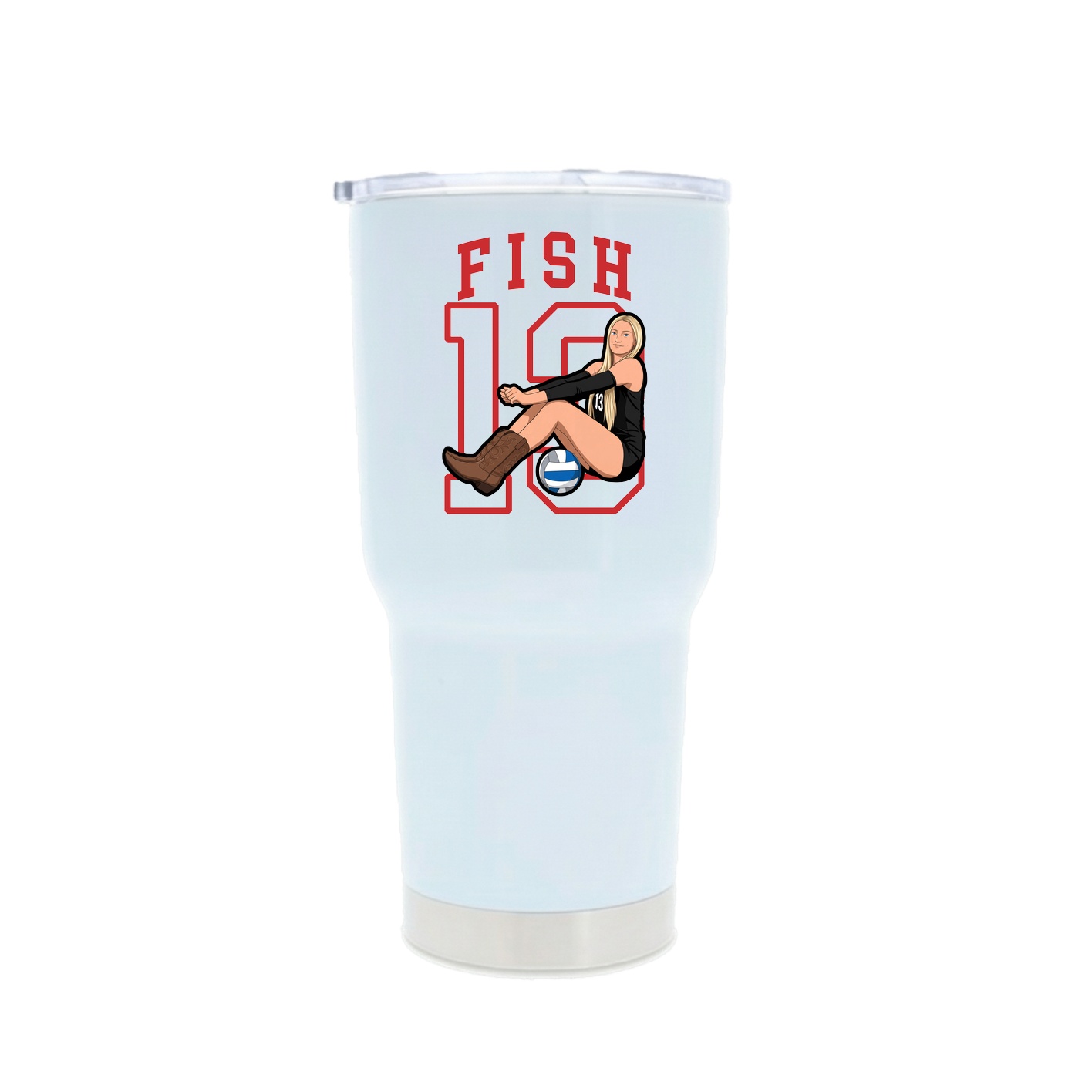 30oz Stainless Steel Tumbler — Shirsey in White