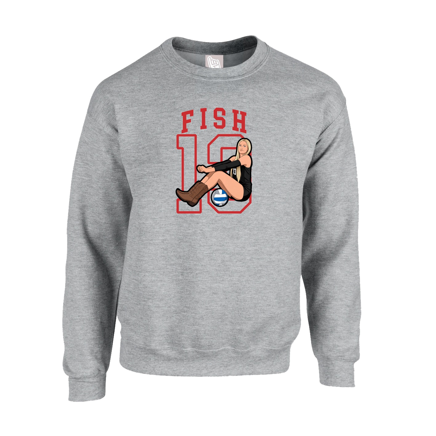 Fleece Crew — Shirsey in Grey