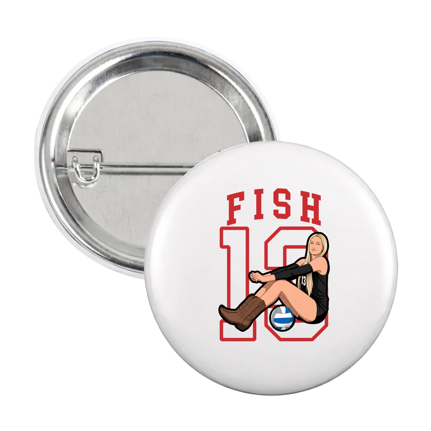 Game Day Button — Shirsey in White