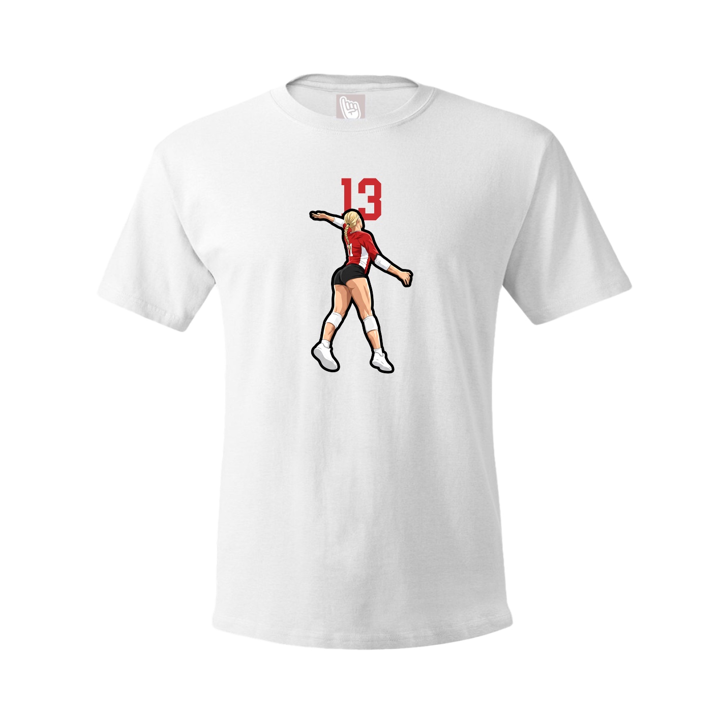 Youth Tee — Number Top in White