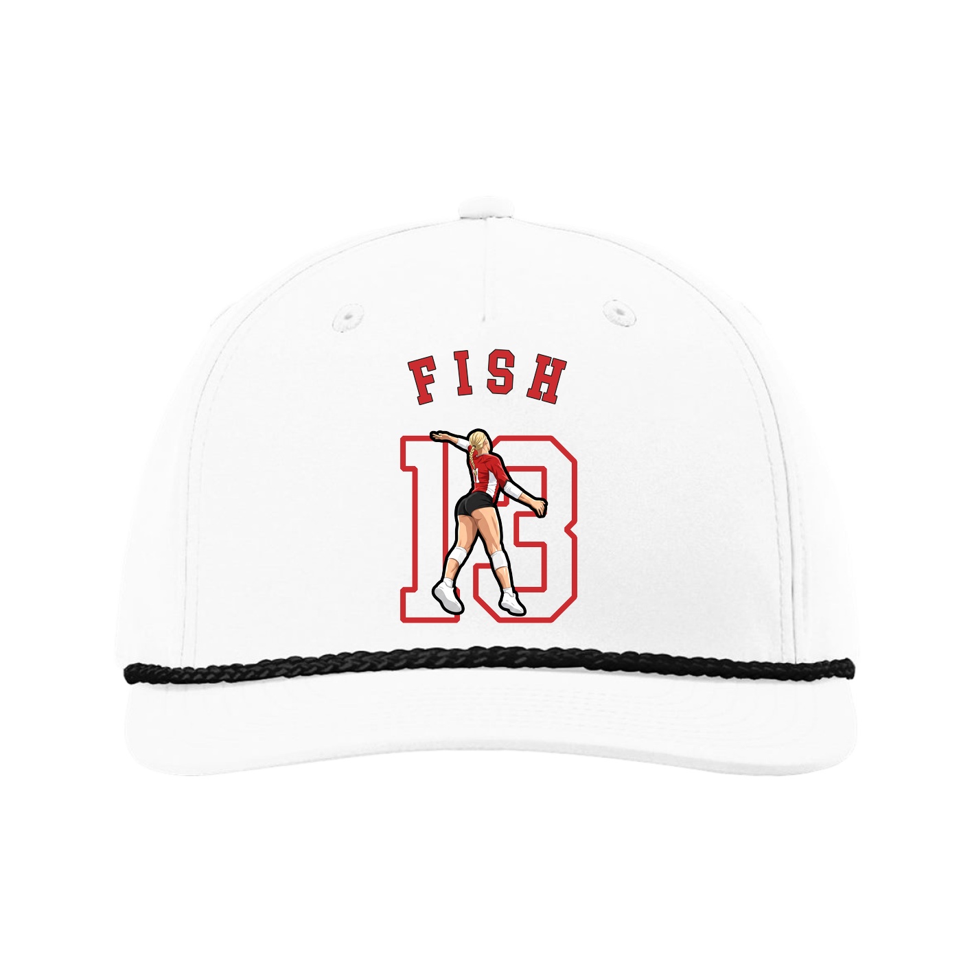 Five-Panel Classic Rope Cap — Shirsey Arch in White