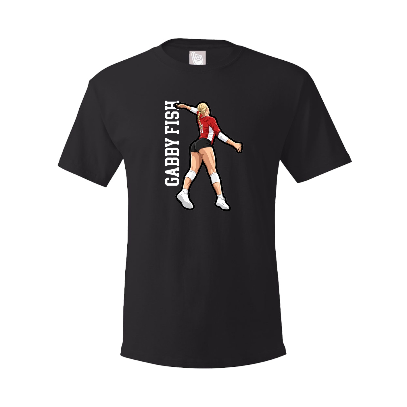 Youth Tee — Name Vertical in Black