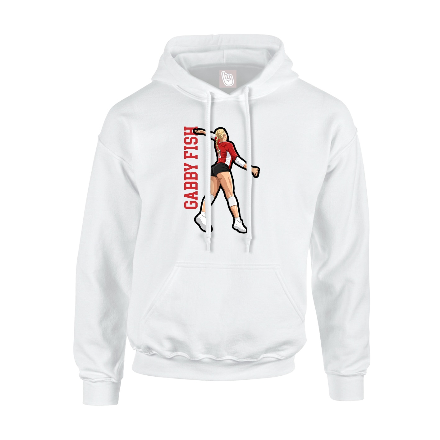 Hoodie — Name Vertical in White