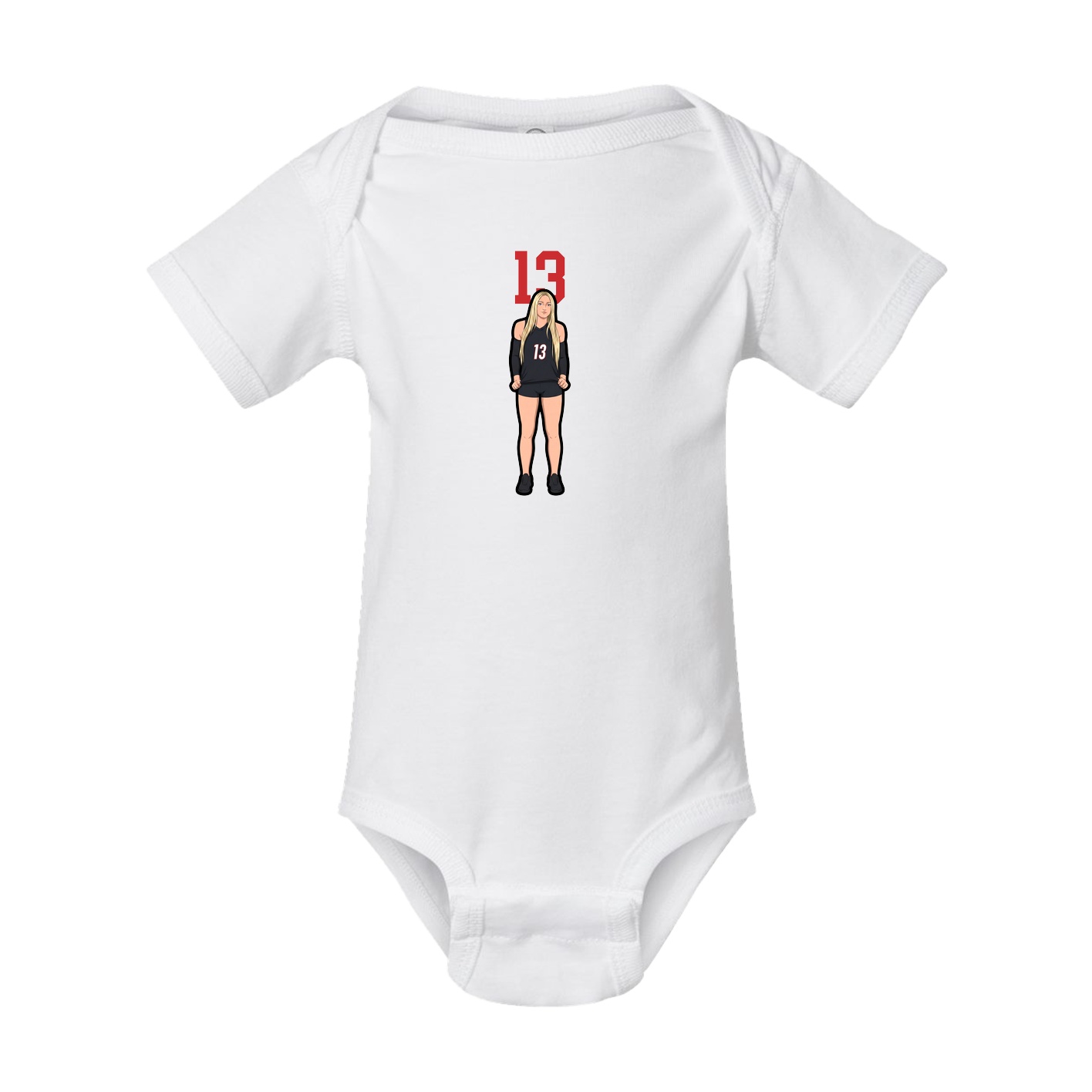 Baby Onesie — Number Top in White