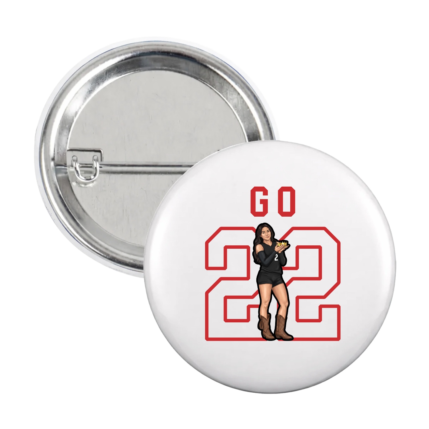 Game Day Button — Shirsey in White