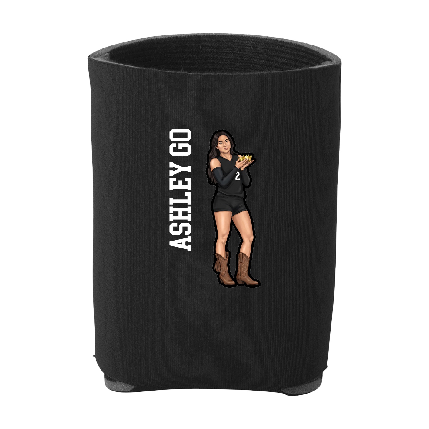 Can Holder — Name Vertical in Black
