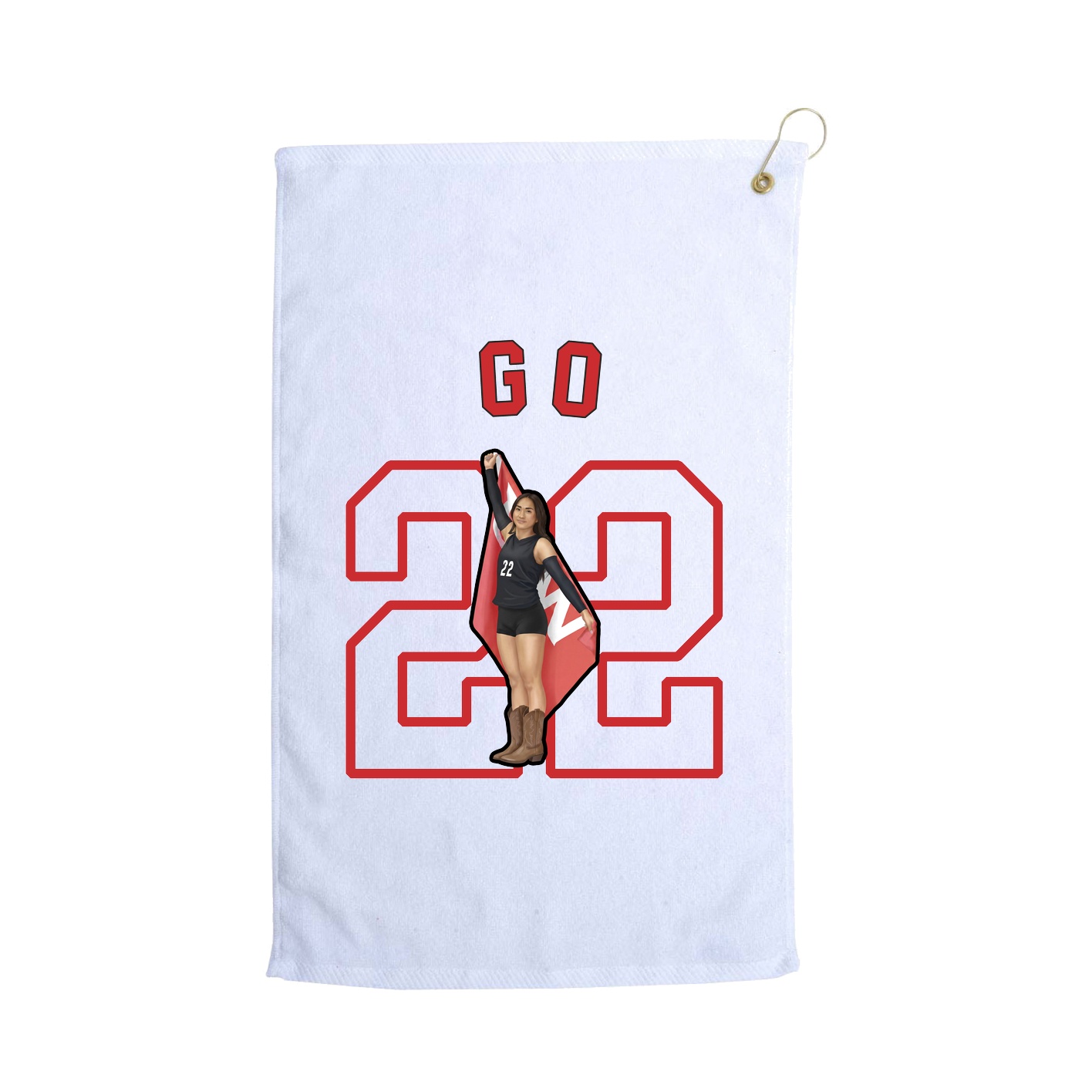 Golf Towel — Shirsey Arch in White