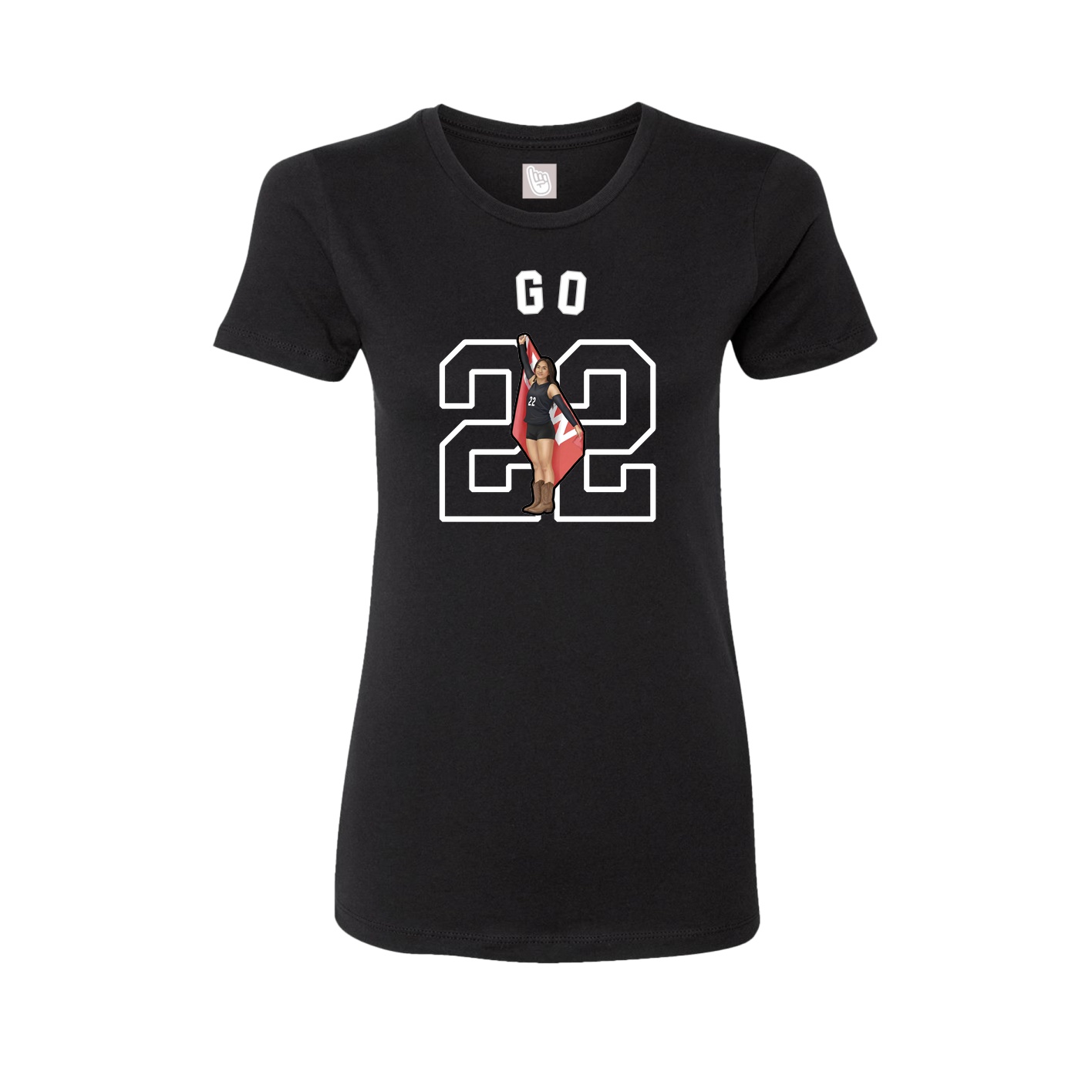 Fitted Women's Tee — Shirsey Arch in Black