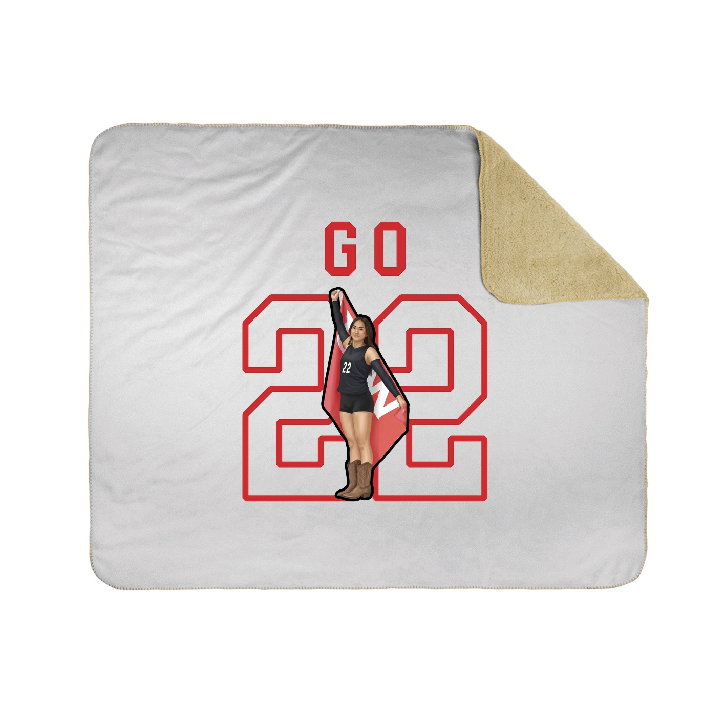 50x60 Sherpa Lined Throw Blanket