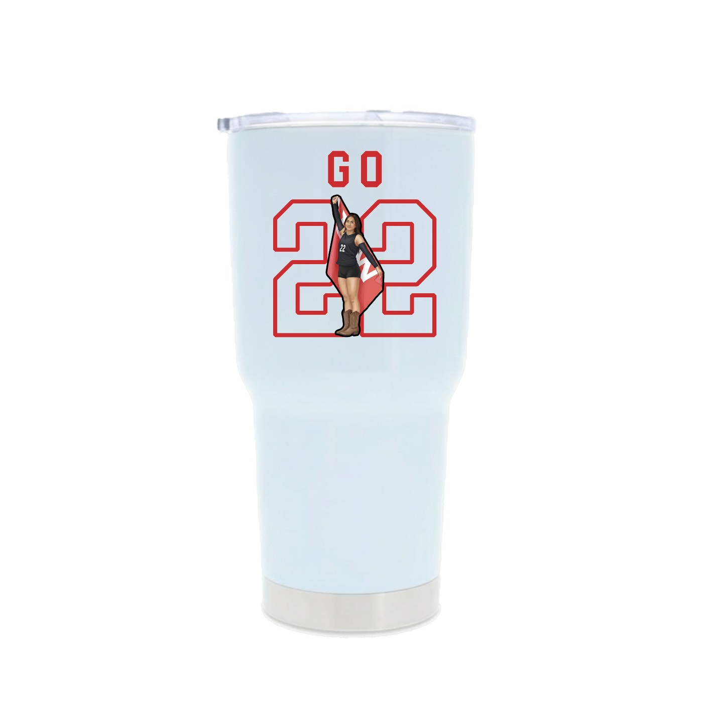 30oz Stainless Steel Tumbler — Shirsey in White