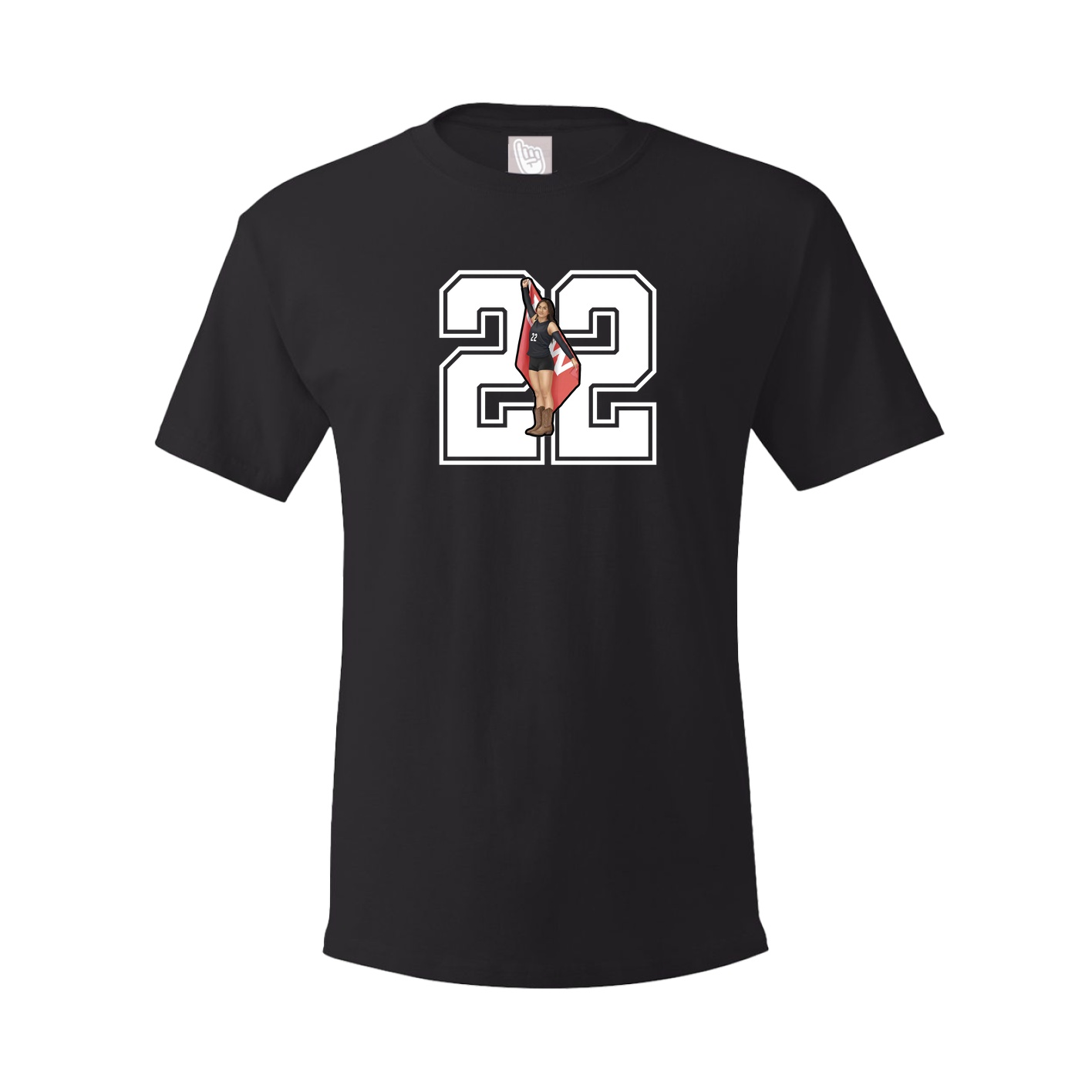 Youth Tee — Number in Black