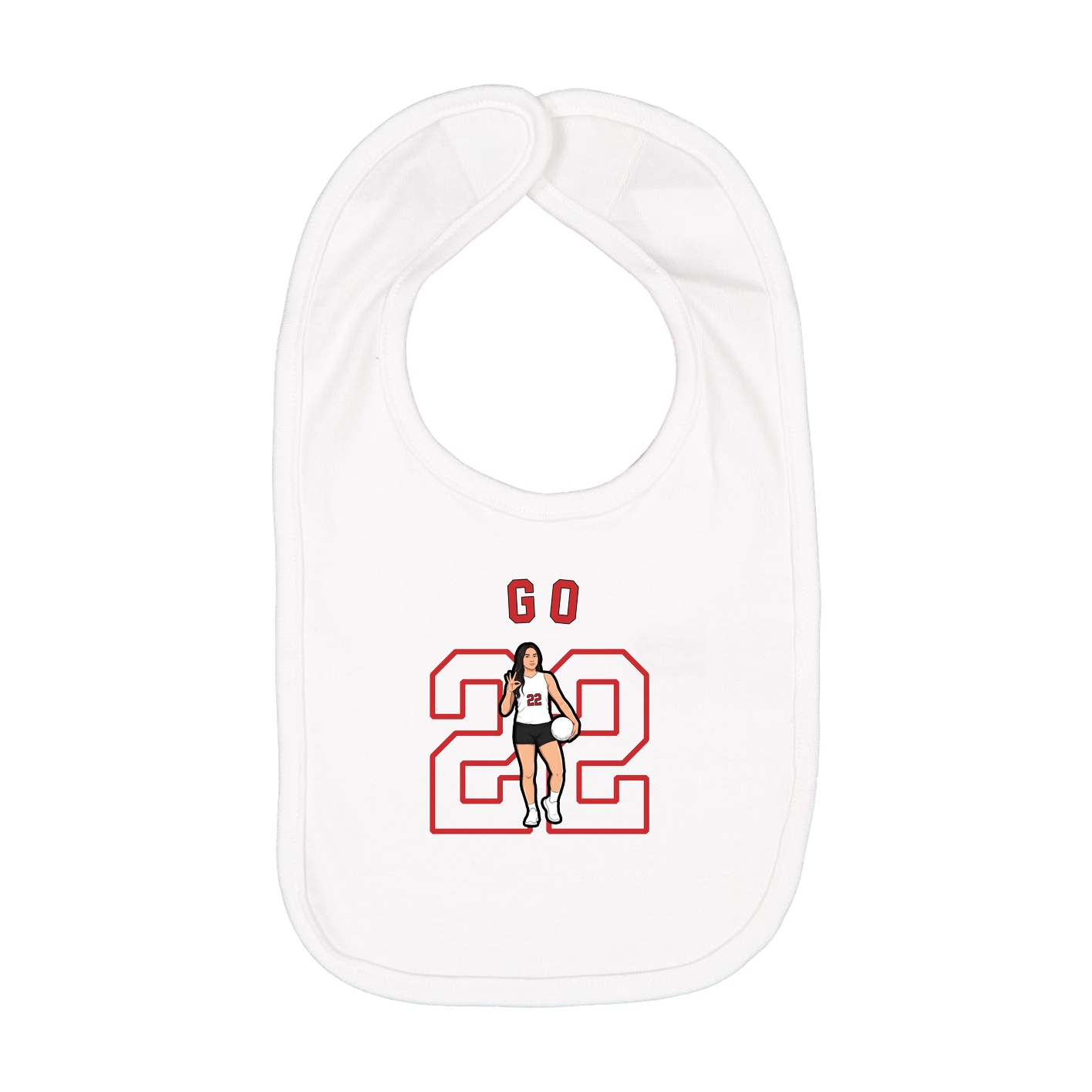 Infant Bib — Shirsey Arch in White