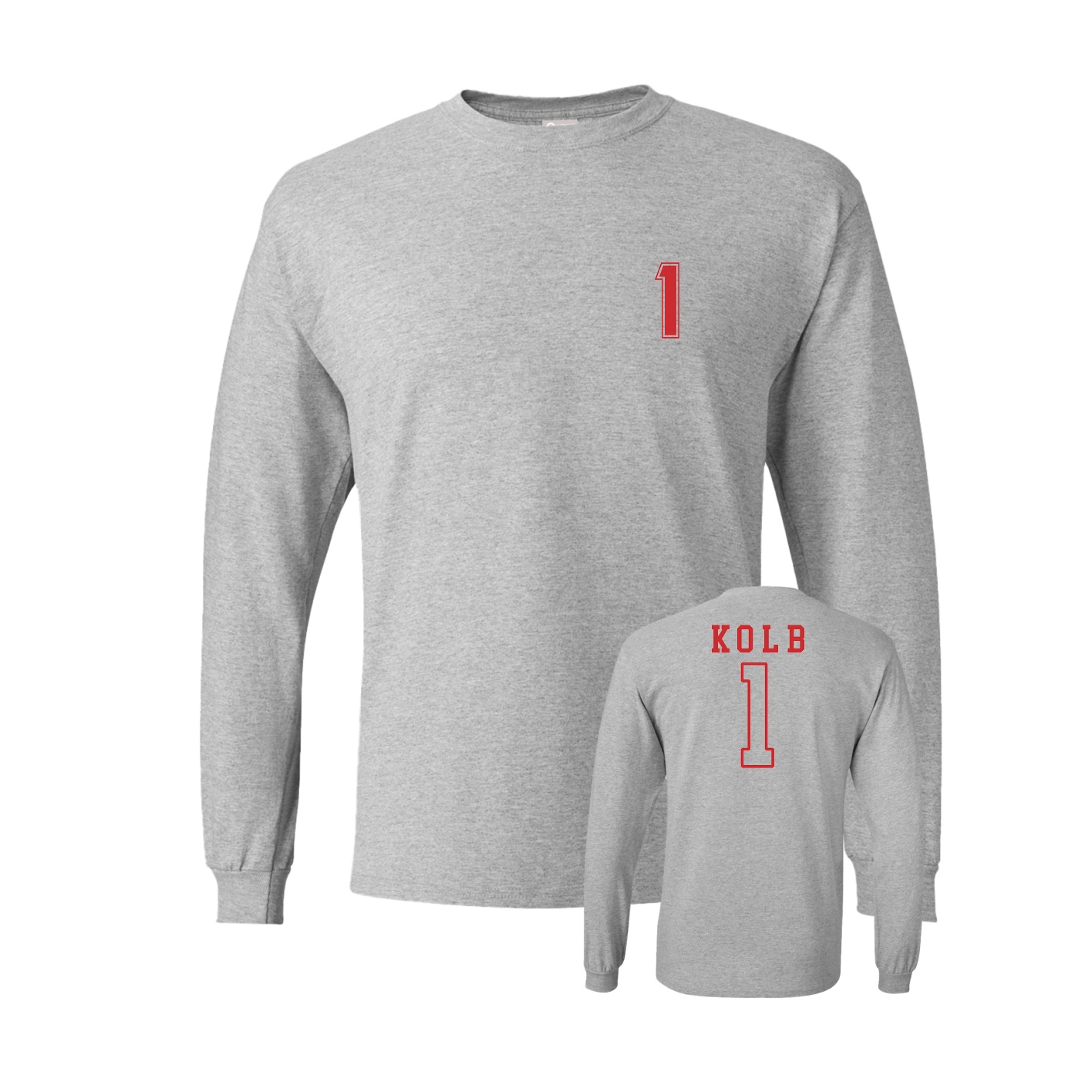Long Sleeve Tee — Chest Back in Grey