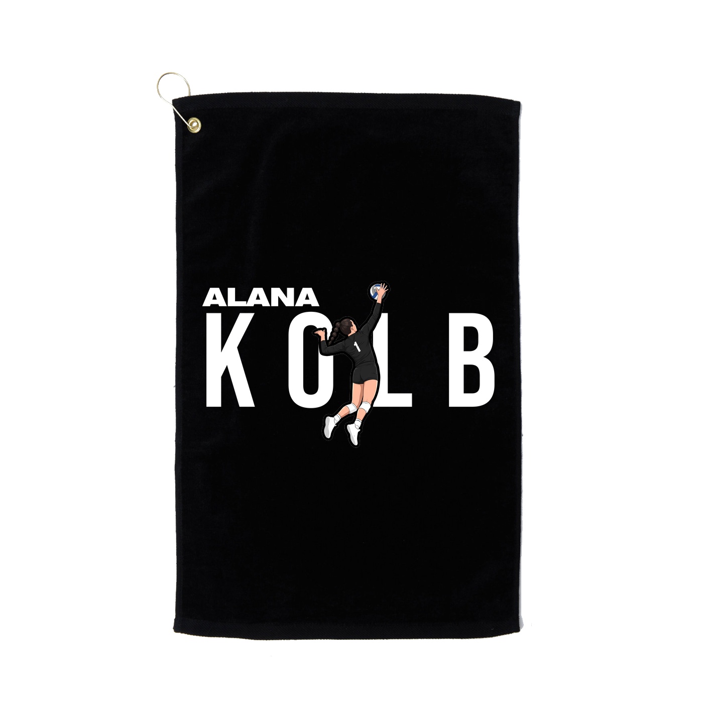 Golf Towel — Player Name in Black