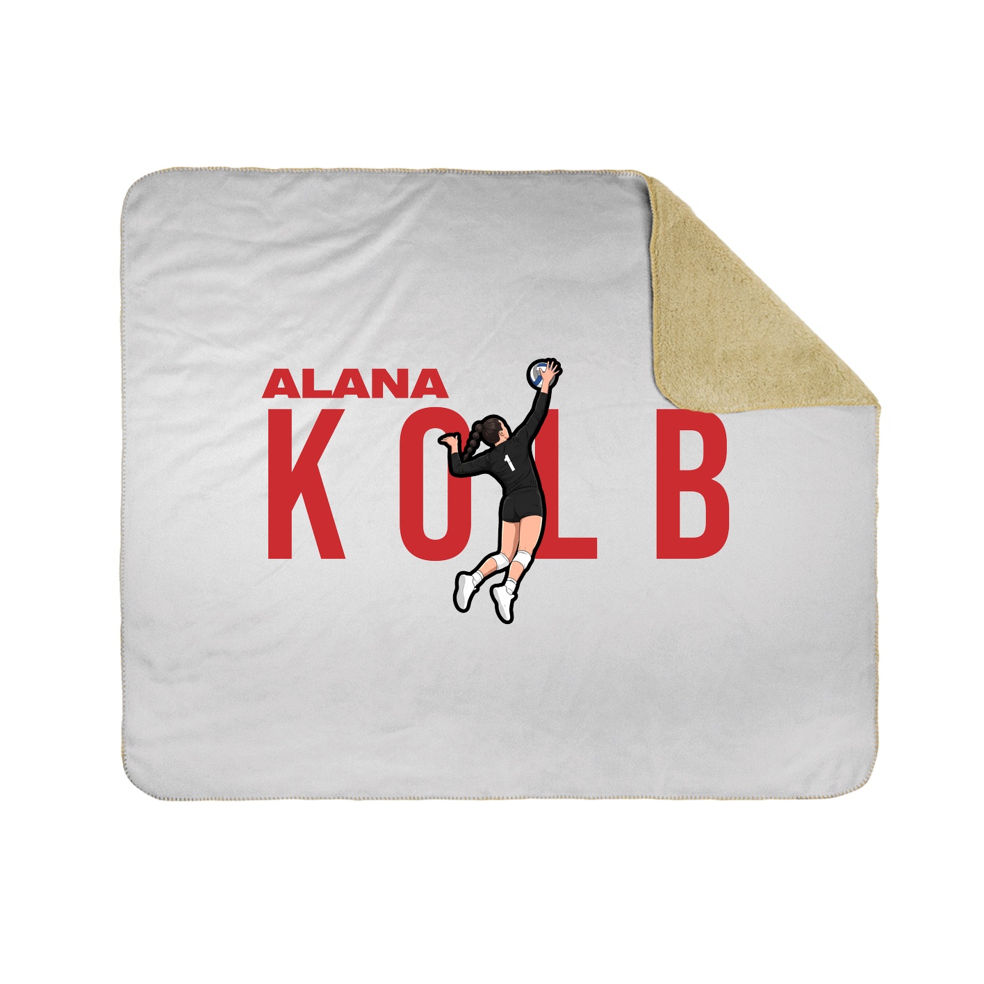 Throw Blanket — Player Name in White