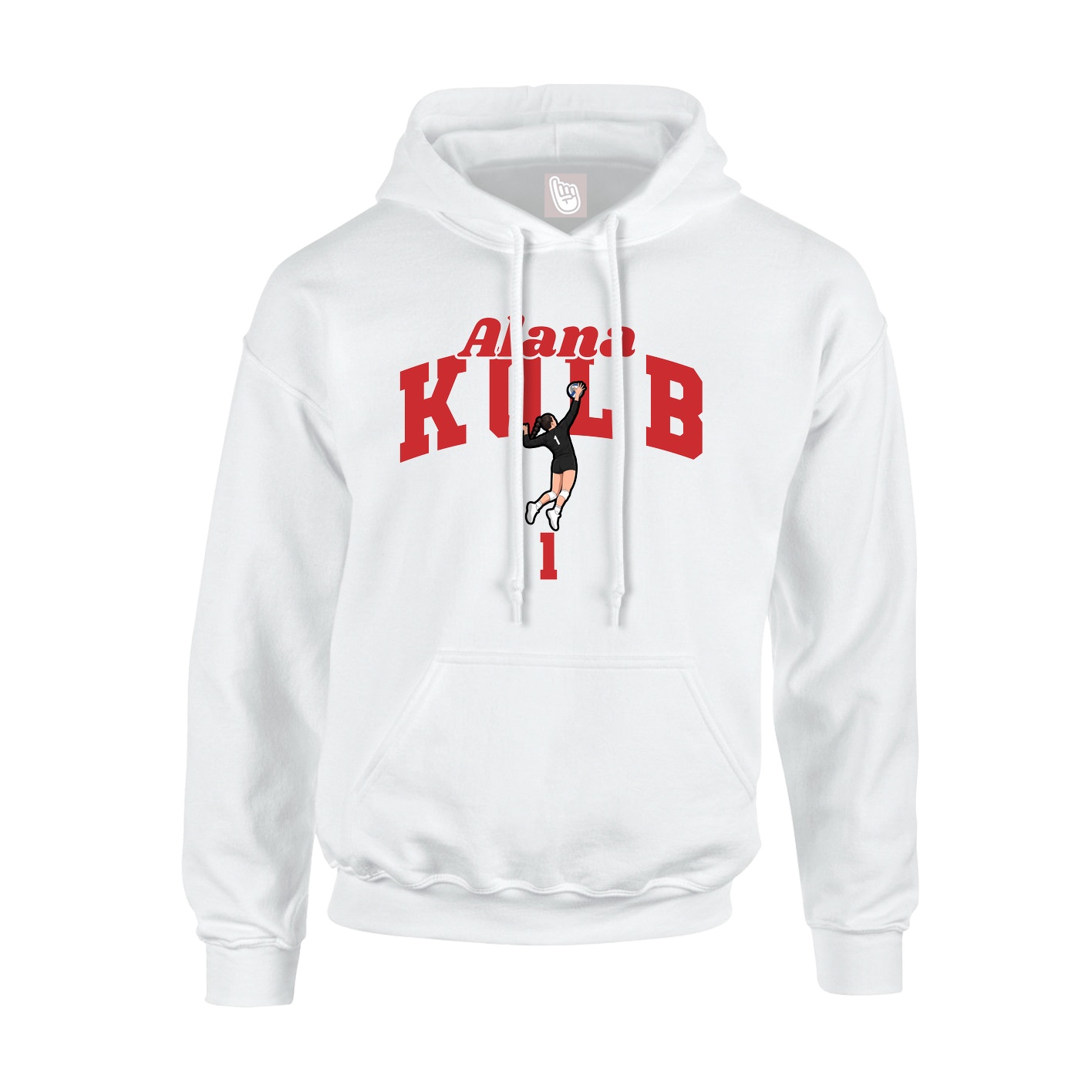 Hoodie — Signature Arch in White