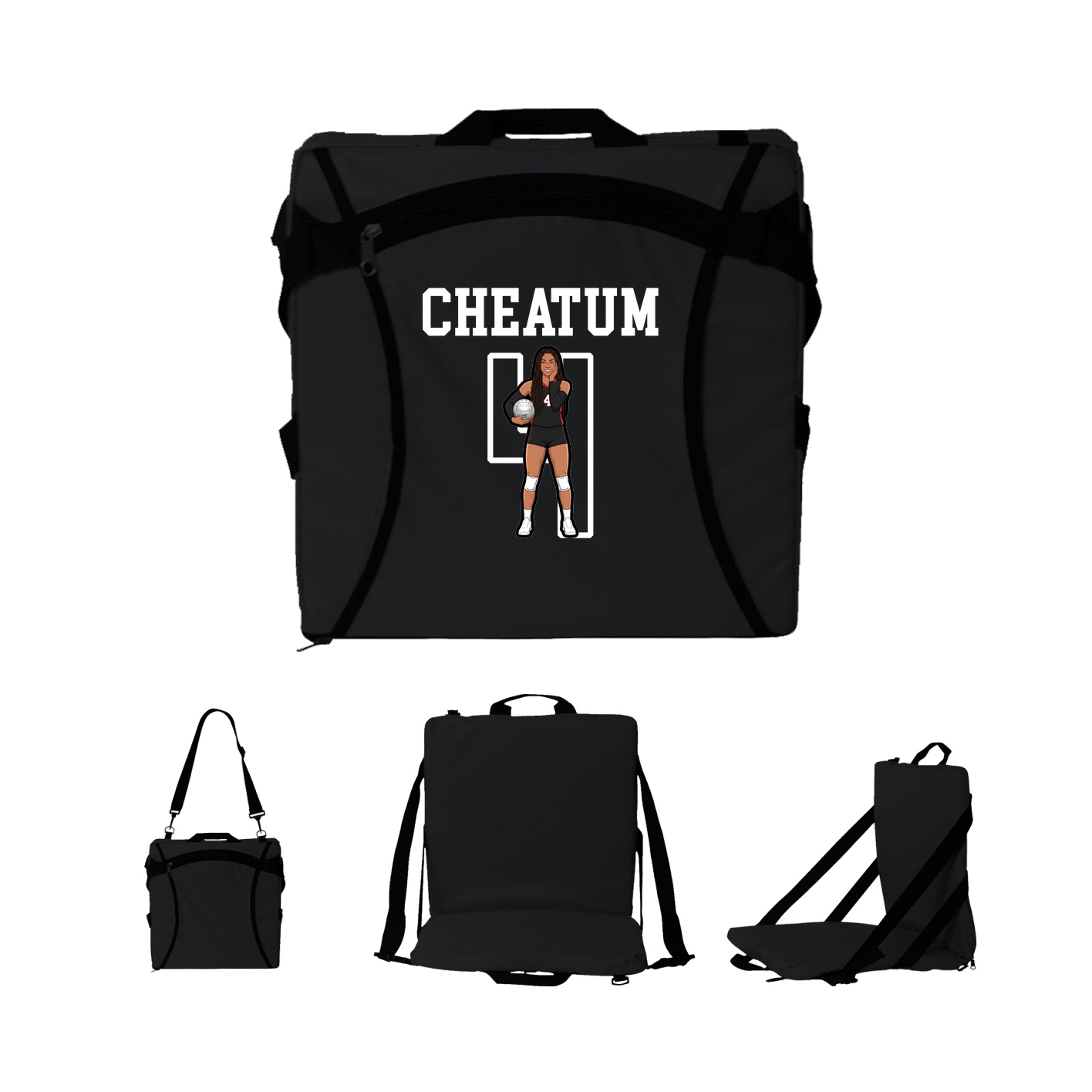 Folding Stadium Seat — Shirsey in Black