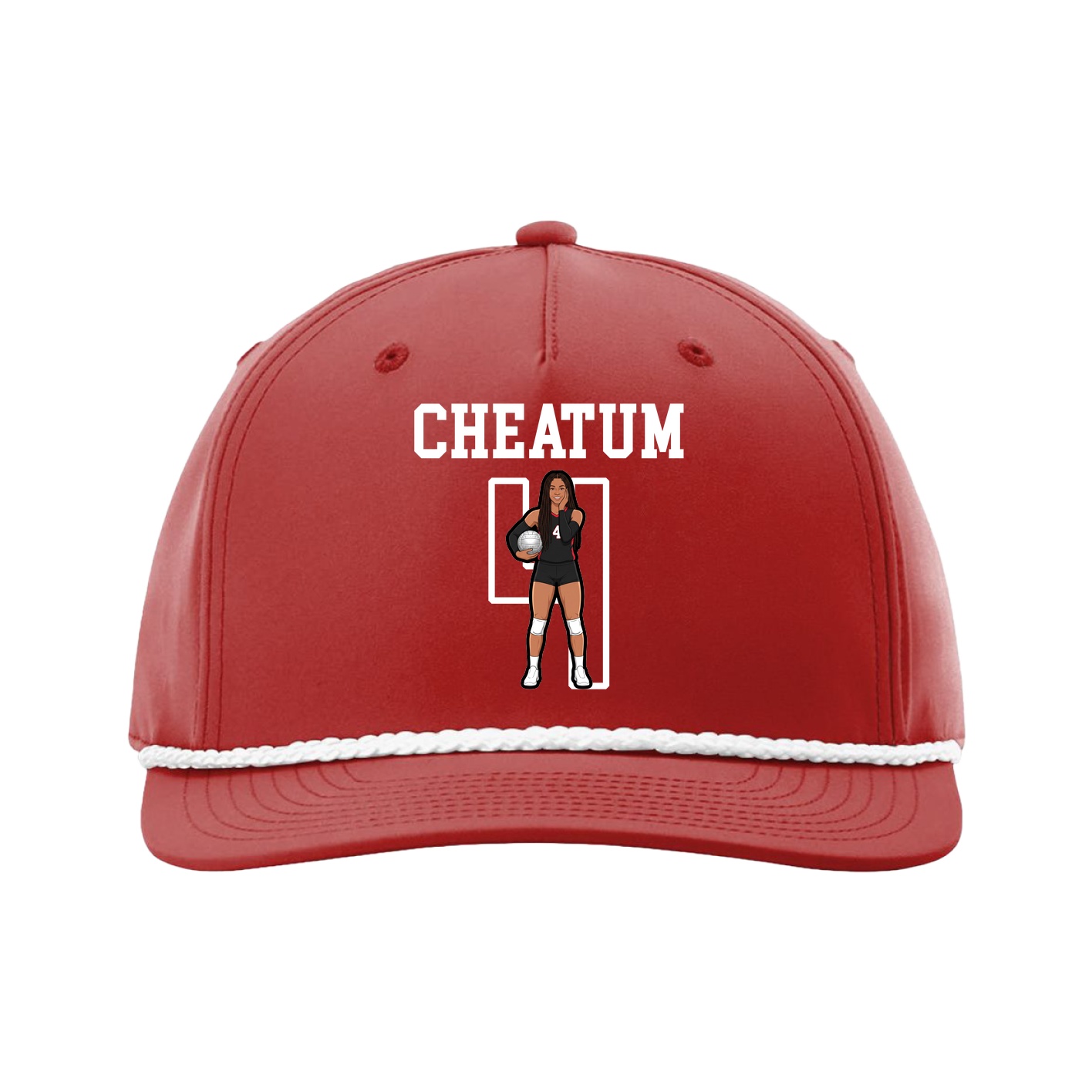 Five-Panel Classic Rope Cap — Shirsey in Red