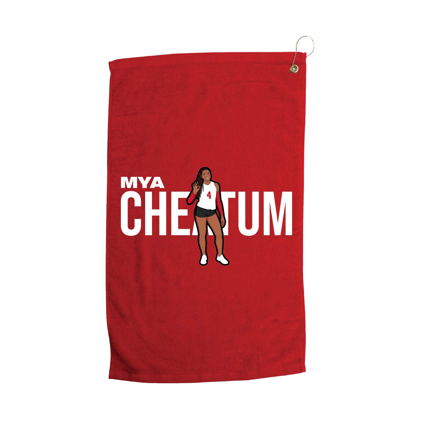 Golf Towel — Player Name in Red