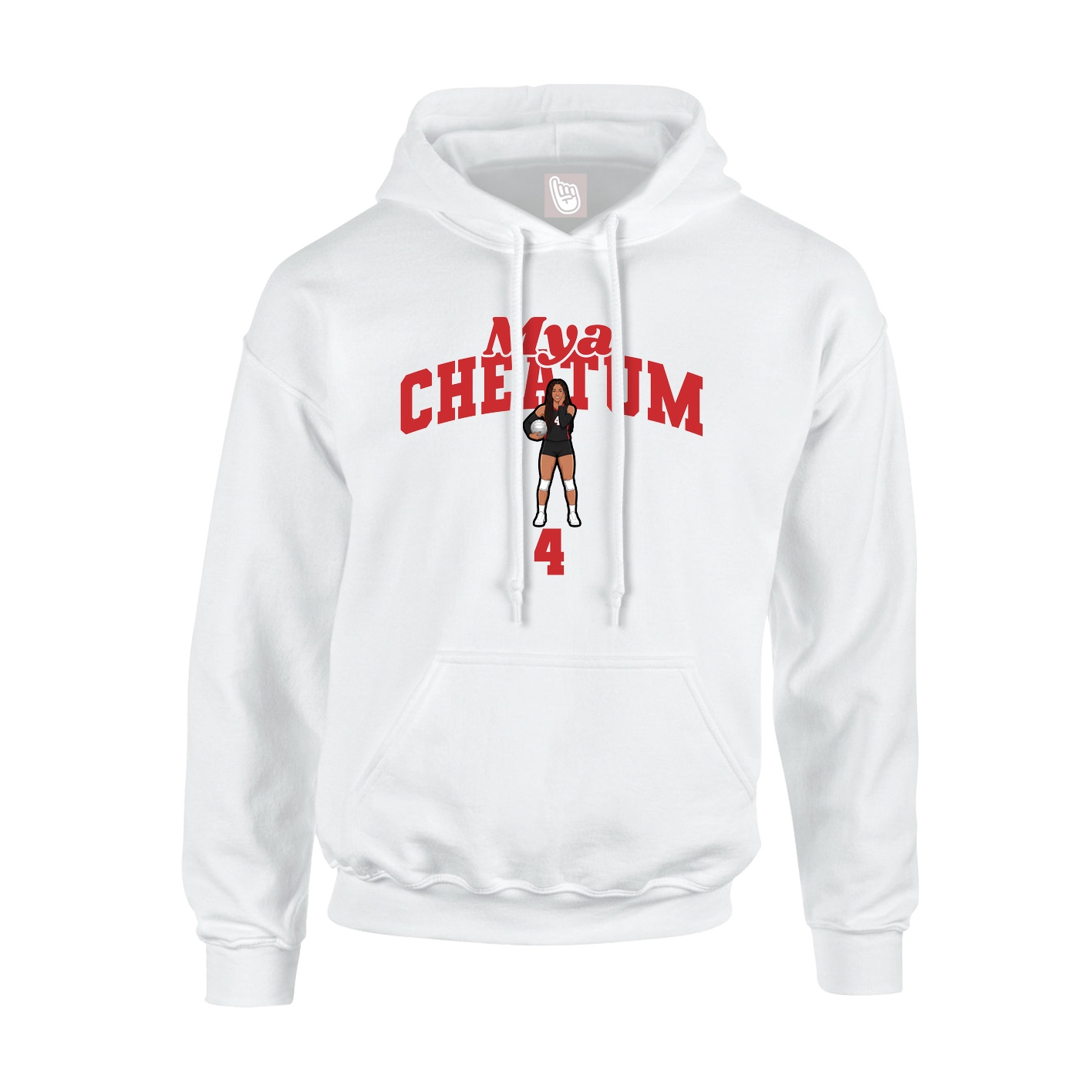 Hoodie — Signature Arch in White