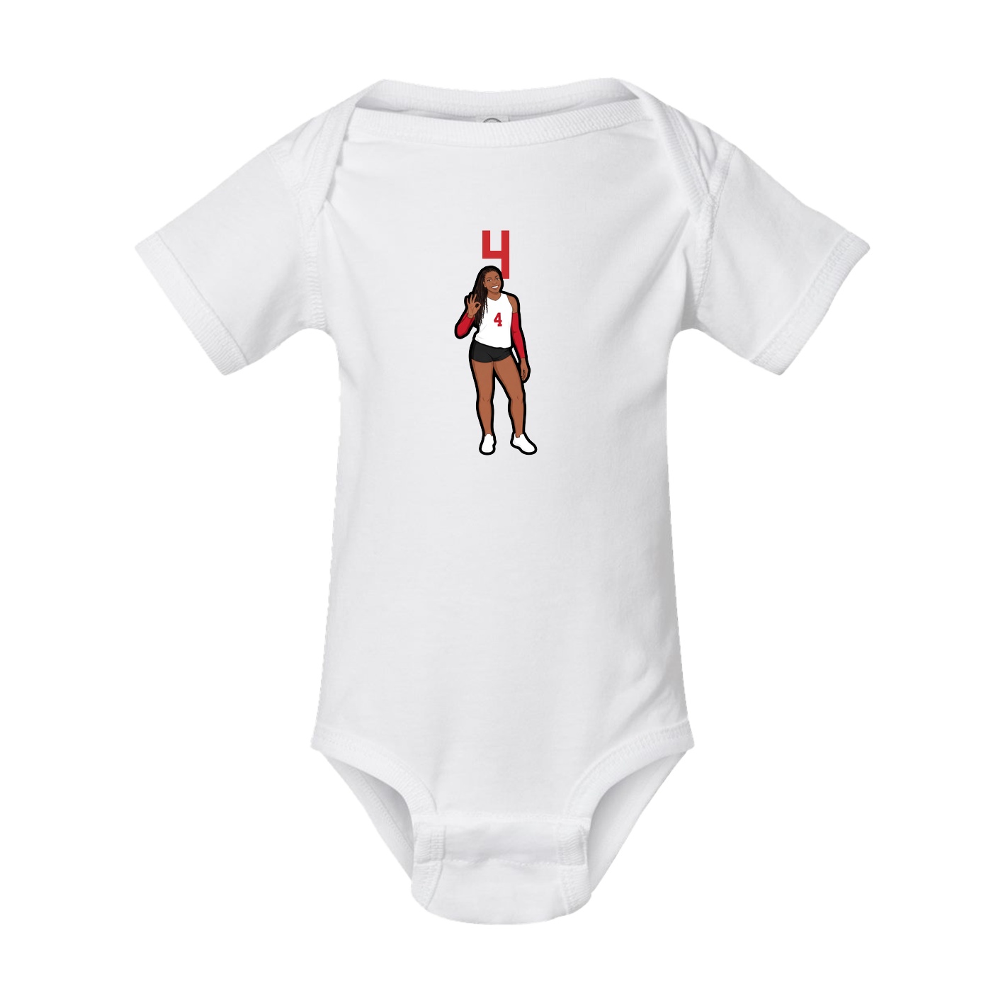 Baby Onesie — Number Top in White