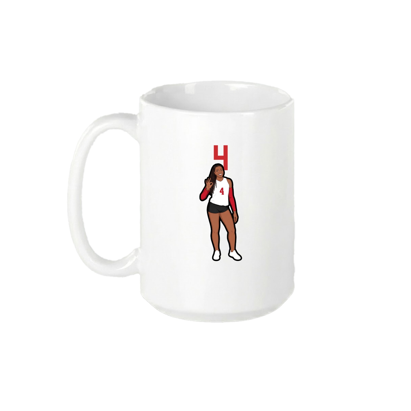 15oz Coffee Mug — Number Top in White