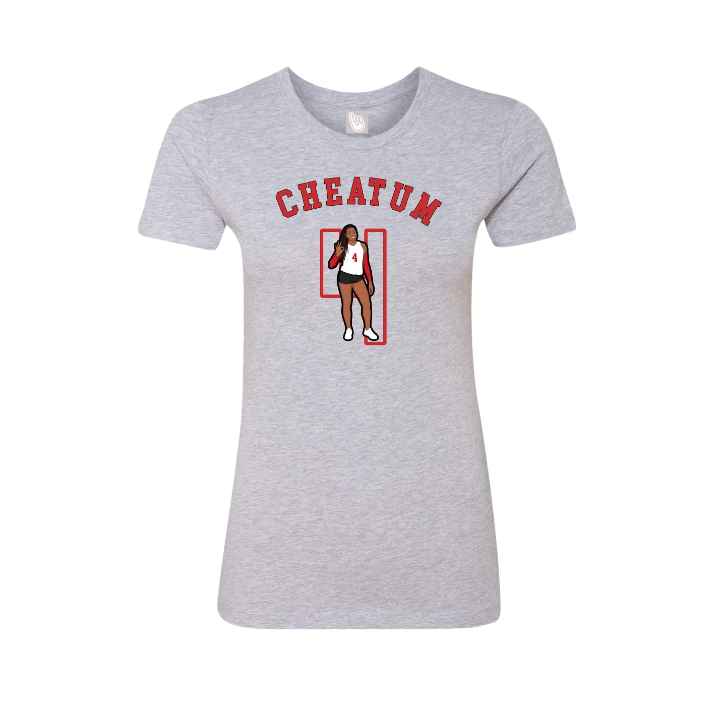 Fitted Women's Tee — Shirsey Arch in Grey