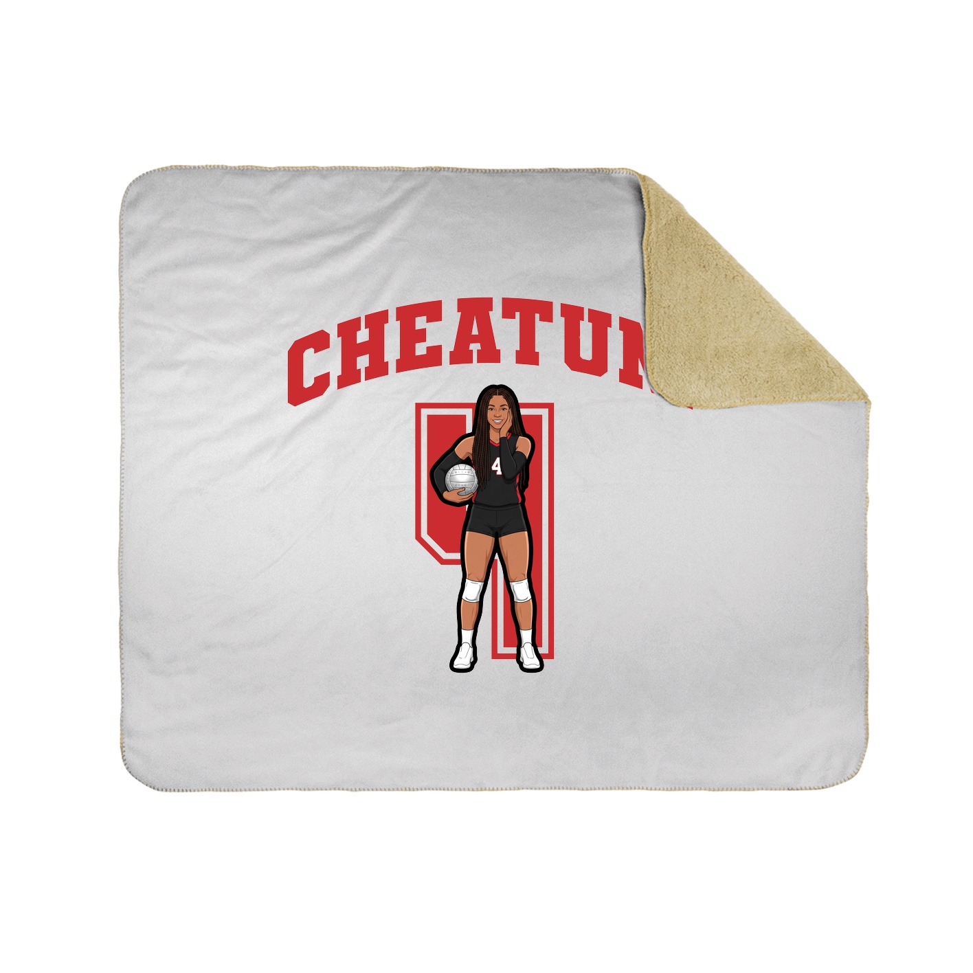 Throw Blanket — Number in White