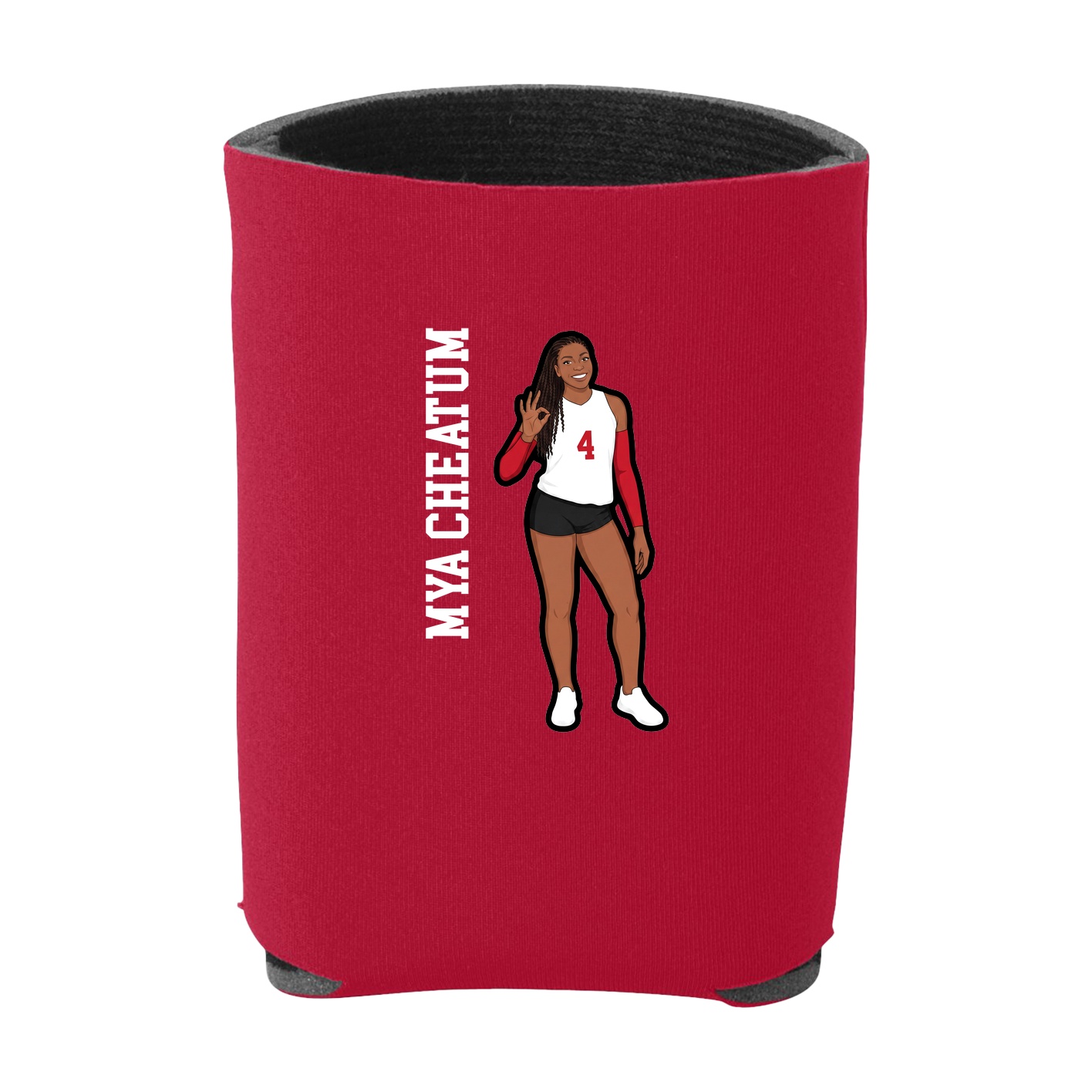 Can Holder — Name Vertical in Red