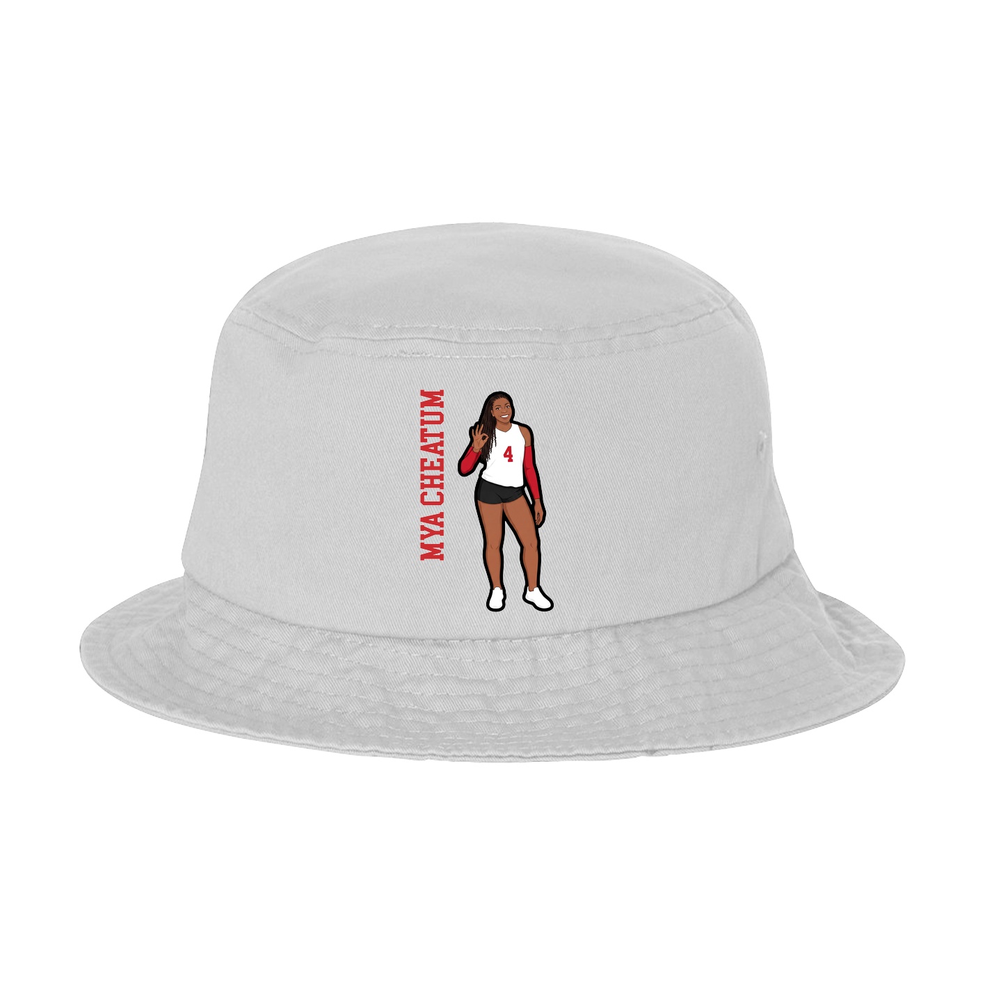 Bucket Cap — Name Vertical in White