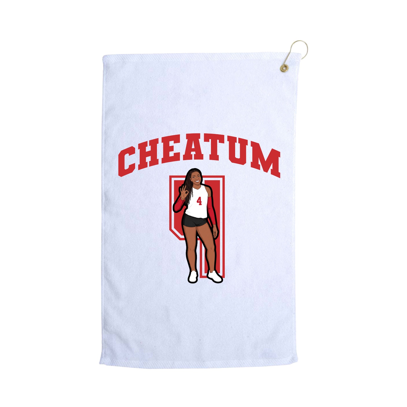 Golf Towel — Number in White