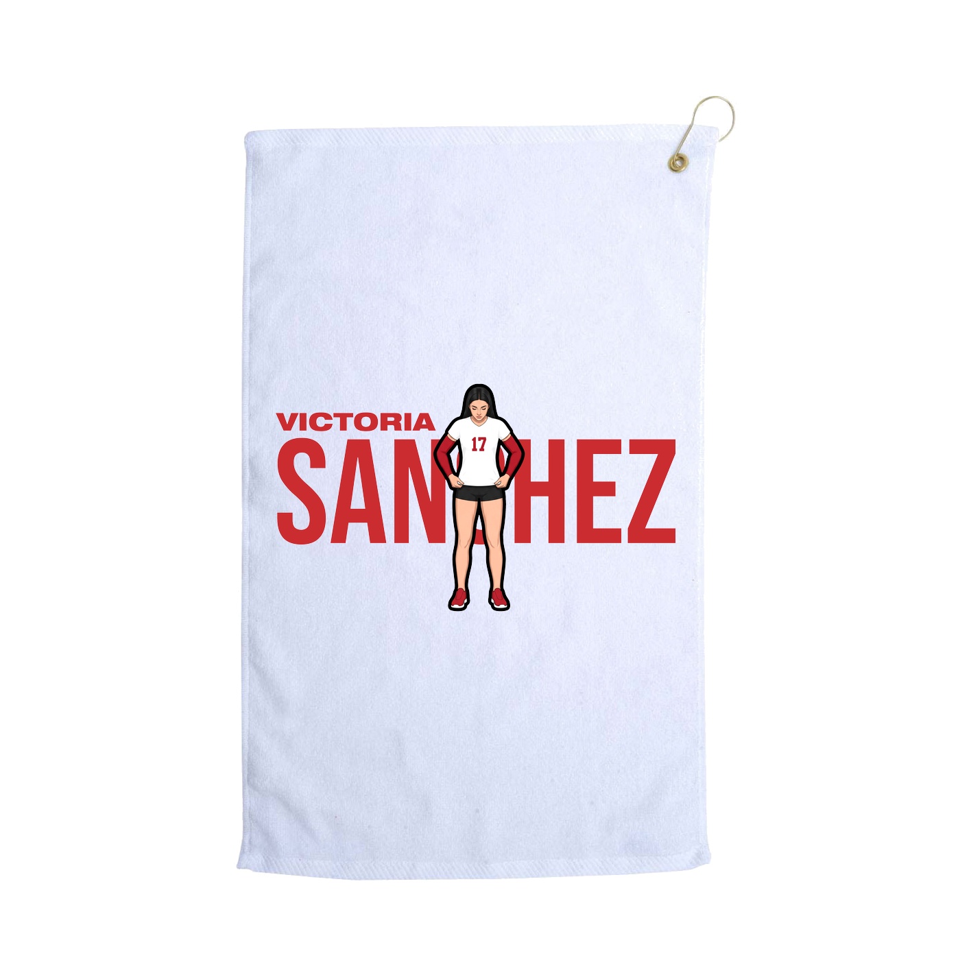 Golf Towel — Player Name in White