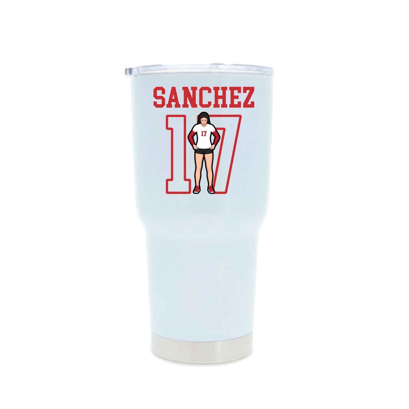 30oz Stainless Steel Tumbler — Shirsey in White