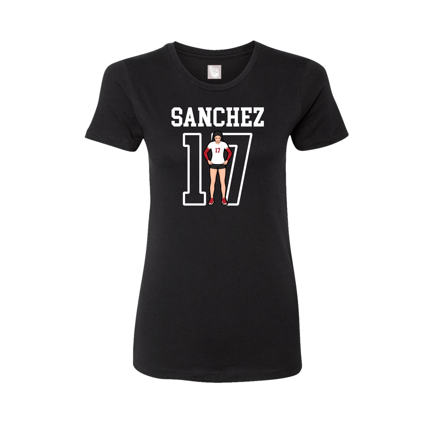 Fitted Women's Tee — Shirsey in Black