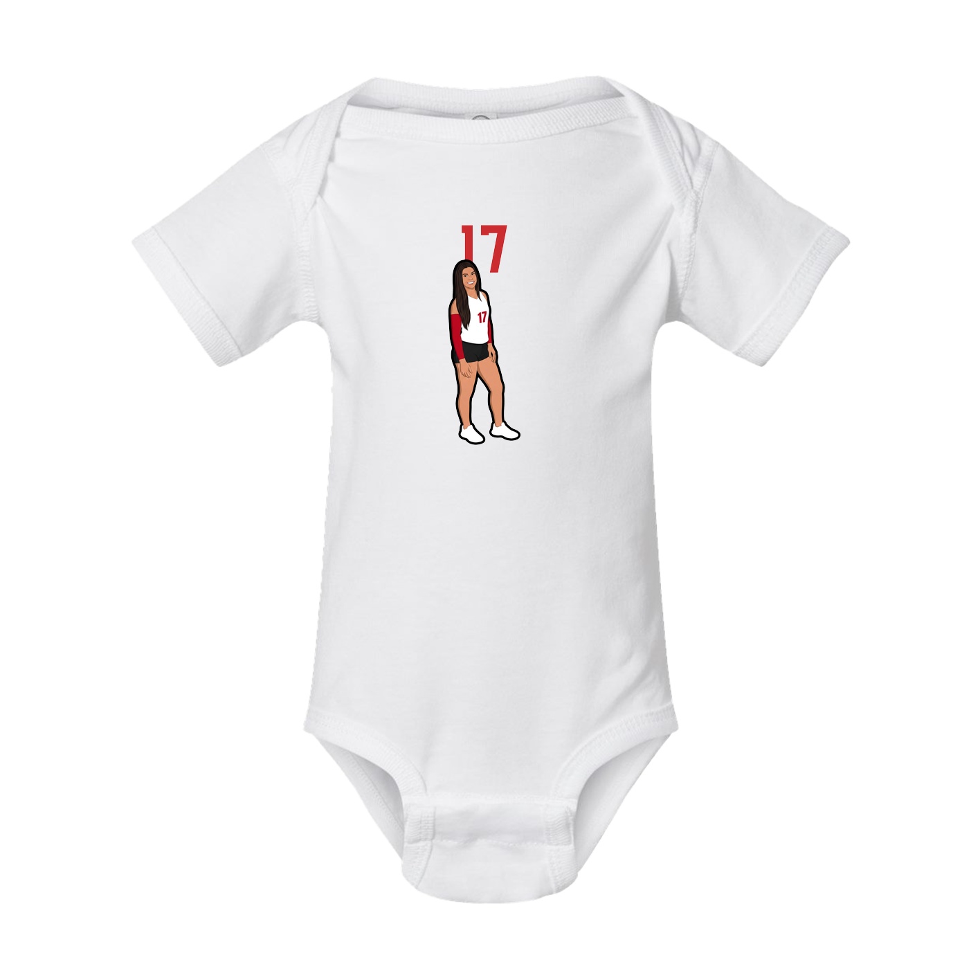 Baby Onesie — Number Top in White
