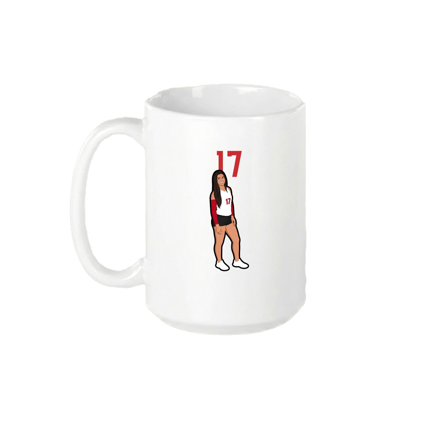 15oz Coffee Mug — Number Top in White