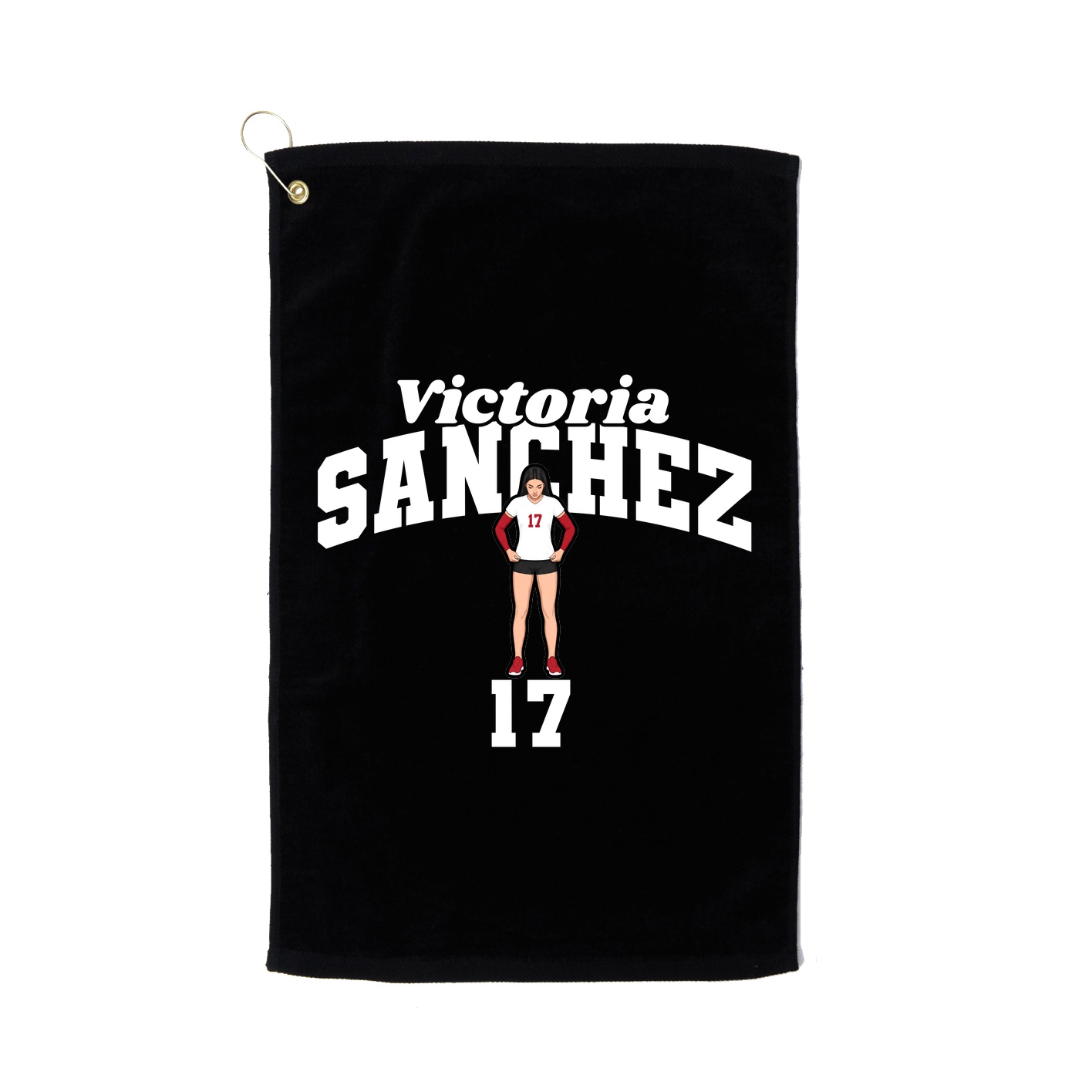 Golf Towel — Signature Arch in Black