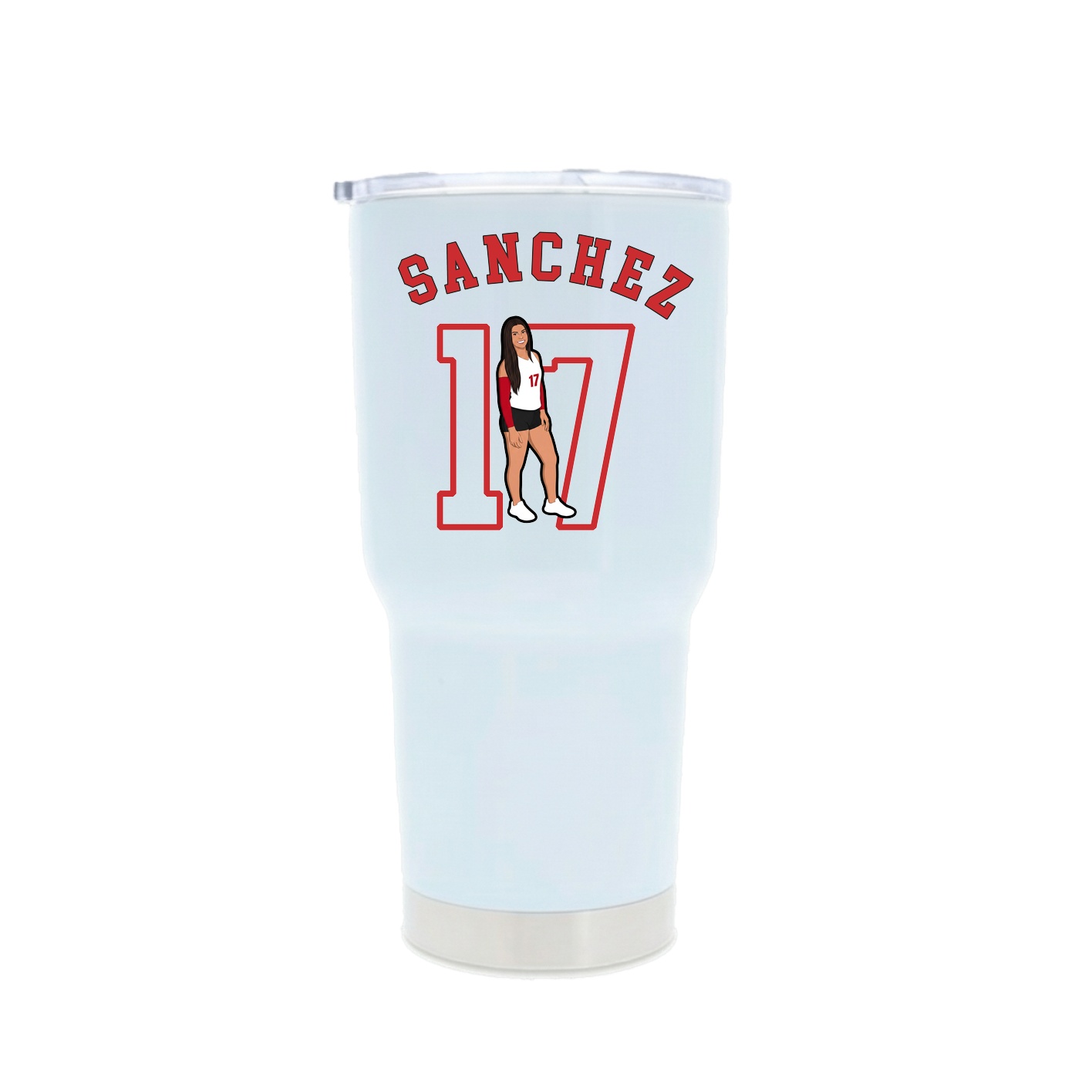 30oz Stainless Steel Tumbler — Shirsey Arch in White
