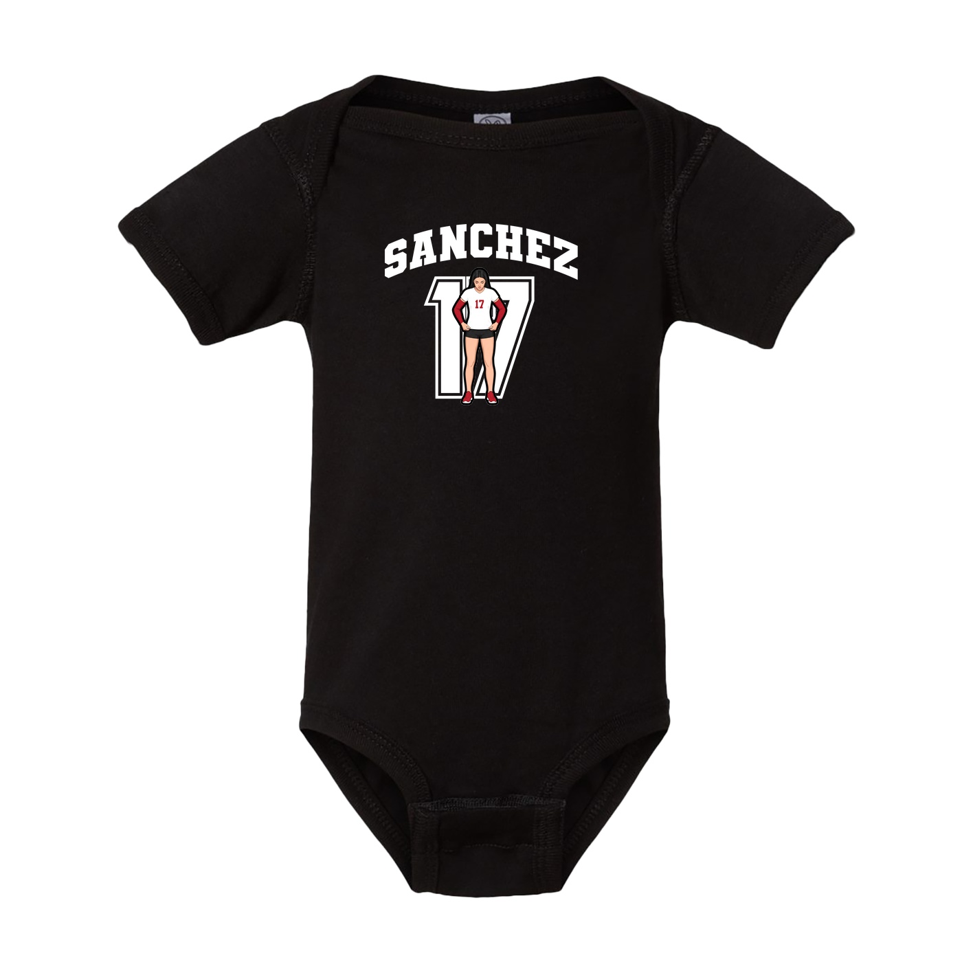 Baby Onesie — Number in Black