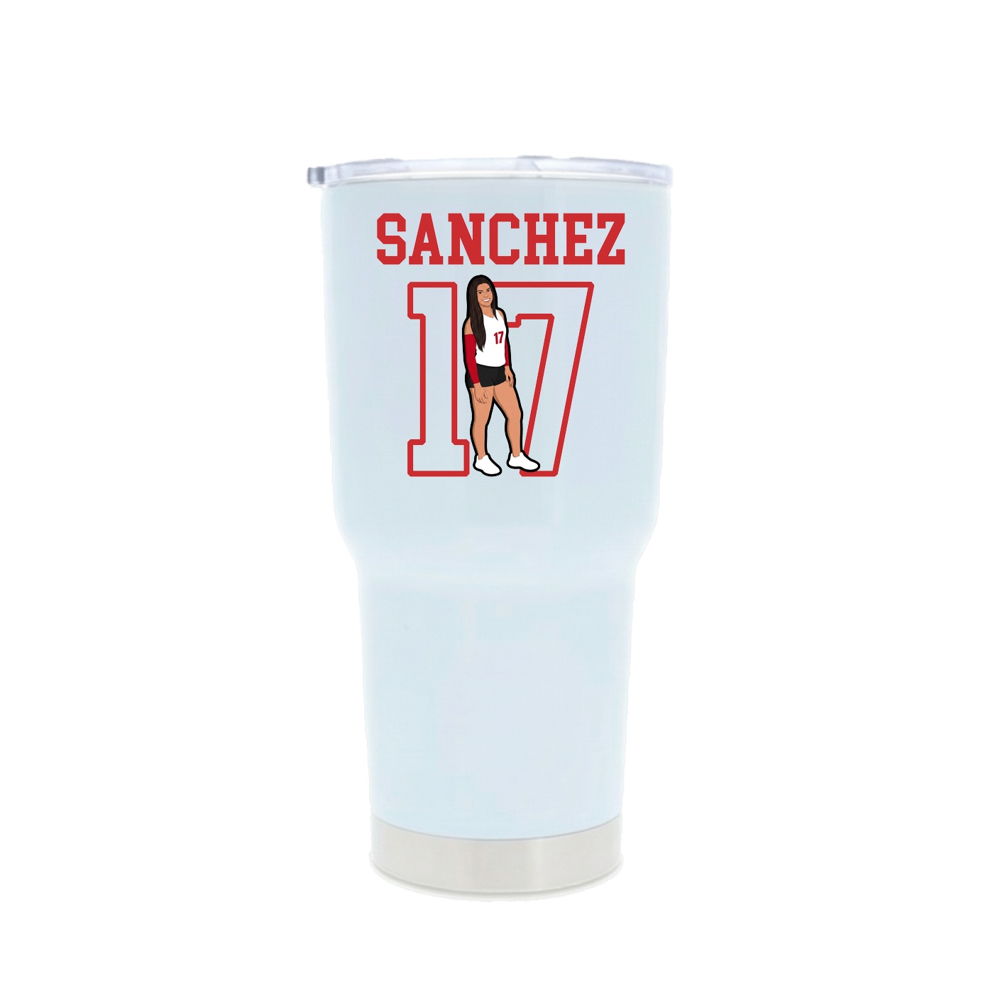 30oz Stainless Steel Tumbler — Shirsey in White